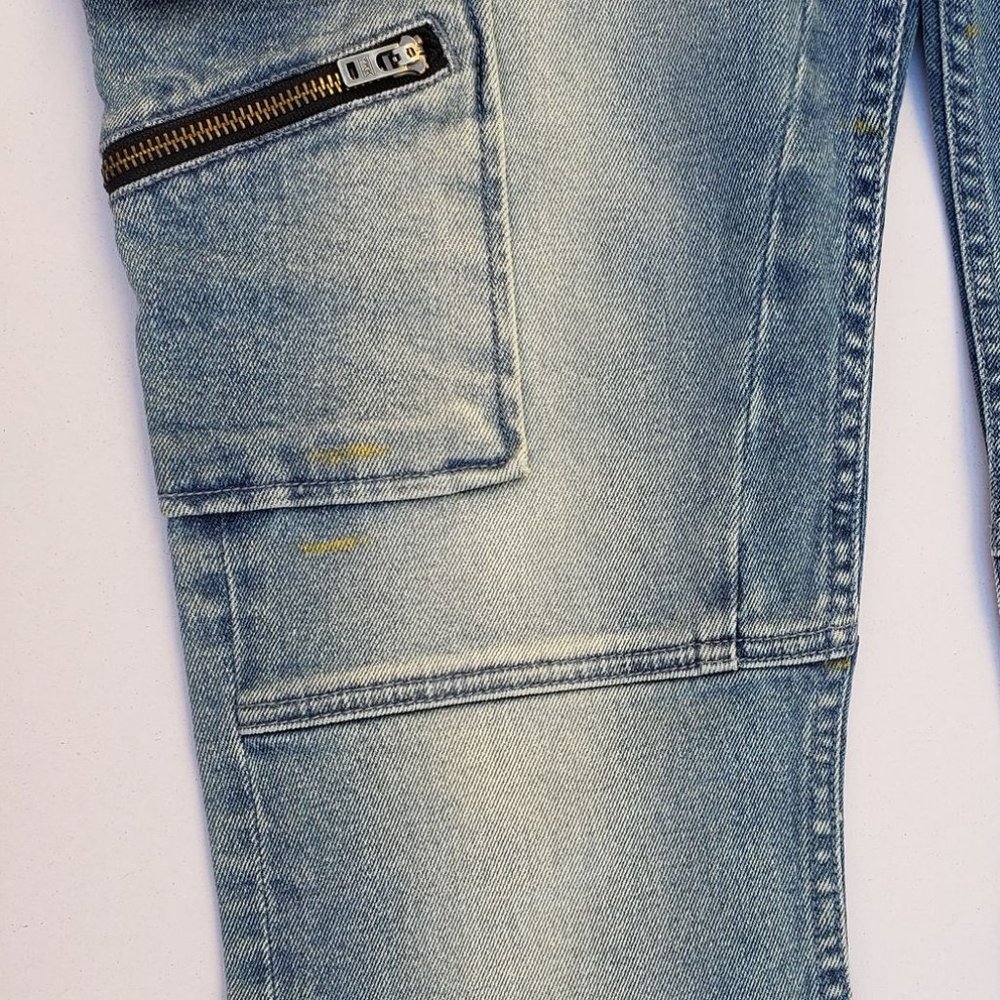 New GUESS Men's Slim Tapered Zip Cargo Jeans sz 32 - Picture 6 of 9